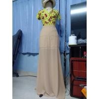 ราคา กระโปรงสีครีมออกน้ำตาล size m ( lyn around) (26317640986)
