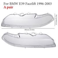 ราคา 2X ฝาครอบไฟหน้า Shell ไฟหน้าเลนส์กระจกไฟหน้าเลนส์สําหรับ BMW E39 Facelift 1996-2003 63128375301 63128375302 โคมไฟ (28002194013)