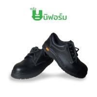 ราคา รองเท้าเซฟตี้ รองเท้าก่อสร้าง หนัง PVC สีดำ หุ้มส้น หัวเหล็ก (เพิ่มพื้นเหล็กได้) 444 (25054469348)