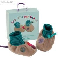 ราคา ✆Moulin Roty ถุงเท้า รองเท้า เด็กอ่อน 0-9 เดือน ถุงเท้าเด็กแรกเกิด ถุงเท้าทารก Les Jolis MR-629011 สีน้ำตาล (15322210318)