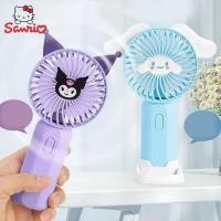 ราคา Sanrio Hello Kitty Kuromi Mini Fan Cinnamoroll Melody พัดลมขนาดเล็กมือถือแบบพกพาลมสูงพัดลมชาร์จวันเกิด (51008741357)