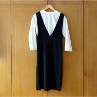 ราคา [มือ2]เซท2ชิ้น เอี๊ยมกระโปรง+เสื้อแขนยาว ใส่ครั้งเดียวจ้า (590982888)