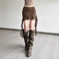 ราคา Skirts+Belt Irregular High Waist Patchwork Wrap Hip Ribbon Women Summer Sexy Casual Fashion Hot Chick Style Skirt (46557338755)