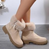 ราคา รองเท้าบูท Marten สำหรับผู้หญิงสำหรับฤดูหนาว (ไซส์ 36-42) มีส่วนน่องหนาขึ้น เป็นรองเท้าบูทสำหรับหิมะ/ทำจากผ้าฝ้าย (50306571915)