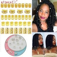 ราคา AFTEROF Dreadlock แหวนผม, อุปกรณ์เสริมผมเครื่องมือจัดแต่งทรงผม Braids ลูกปัด Hairpin, แฟชั่นคลิปเกลียวลูกปัดแหวนปรับสกปรก Braid ผมหัวเข็มขัดผู้หญิงผู้ชาย (51608840129)