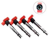 ราคา 4 ชิ้นคอยล์จุดระเบิดรถยนต์สําหรับ VW Jetta Golf Passat Tiguan CC Tiguan สําหรับ Audi A3/4/5/6/7/8 TT Q3/5 R8 06E905115 เอบีซีดี 07เค905715เอฟ (41380221618)