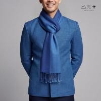 ราคา ผ้าพันคอฝ้ายทอมือย้อมคราม 004 ครามทูโทน (26480387423)