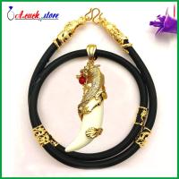 ราคา ชุดสร้อยคอผู้ชายพร้อมสร้อยคอโซ่ยางและจี้เขี้ยวมังกรเครื่องประดับเคลือบทองเคลือบนาโนที่ทนทานและสวยงาม (49953632262)