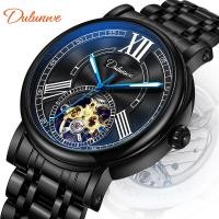 ราคา Dulunwe ยี่ห้อ Tourbillon กันน้ําแฟชั่นธุรกิจหน้าปัดขนาดใหญ่นาฬิกาผู้ชาย 6017D (45258305396)