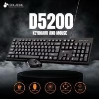 ราคา ชุดเม้าส์คีย์บอร์ด BOSTON D5200 Keyboard & Mouse USB Combo คีย์บอร์ด เมาส์ มีสาย คีย์บอร์ดออฟฟิศ (4214204371)