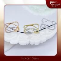 ราคา NAKORN GEMS แหวนเพชรแท้ แหวนทองคำแท้14K(ทอง58.5%)สไตล์มินิมอลฝังเพชรแท้ ขายได้ จำนำได้ พร้อมใบรับประกันสินค้า(มีของแถม) (2208703986)
