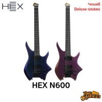 ราคา HEX N600 Headless Electric Guitar Gloss Finish with Gigbag กีต้าร์ไฟฟ้า หัวตัด (52650634938)
