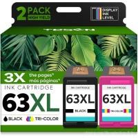 ราคา TESEN 63XL ตลับหมึกสําหรับ HP Ink 63 HP63 HP63XL สําหรับ HP Officejet 4650 5258 5200 3830 5255 4655 4652 5252 Deskjet 3630 3634 1112 Envy 4510 4520 เครื่องพิมพ์ 2-P (56758567772)