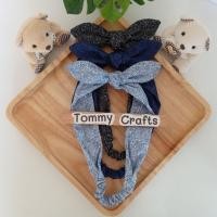 ราคา Tommy Crafts ผ้าคาดผมโบว์ผ้าคอตตอน ลายลูกน้ำเล็ก ไซส์เด็ก/ไซส์ผู้ใหญ่ Paisley print cotton Hairbands (26592576842)