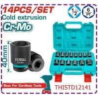 ราคา ลูกบล็อกชุด THISTD12141 #14 Pcs 1/2"DR. Impact socket set size:10.11.12.13.14.15.16.17.18.19.21.22.24.27mm (27194016107)
