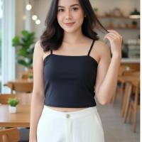ราคา เสื้อกล้ามสปาเก็ตตี้ | สายเดี่ยวสปาเก็ตตี้สีพื้น เสื้อครอปทรงสี่เหลี่ยม | เสื้อกล้ามผู้หญิง / เสื้อพรีเมี่ยม (44606206759)