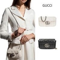 ราคา GUCCI GG Marmont series silver retro double G โลโก้/โซ่หนังกระเป๋าห้องเดี่ยว/กระเป๋าผู้หญิง/สีขาว/สีดำ (25528037498)