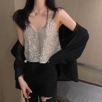 ราคา เสื้อสายเดี่ยวปักเลื่อมสีเงินวิ้งๆ (11585632785)