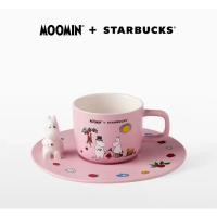 ราคา Moomin + Starbucks Pink Mug with Saucer 12oz แท้100% (24497930668)