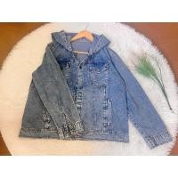 ราคา เสื้อยีนส์แขนยาว แจ็คเก็ตยีนส์มีฮู๊ด (40326369814)