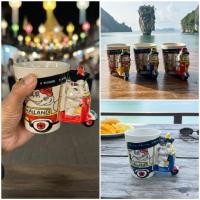 ราคา แก้วน้ำ แก้วมัค แก้วลายช้างขี่รถตุ๊กๆ หูจับรูปรถตุ๊กๆ Tuk-Tuk แก้วเซรามิค เซรามิคแท้ แก้วที่ระลึกไทย ปลอดภัยกับสุขภาพ (55204959870)