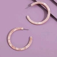 ราคา 《พร้อมส่ง》 ต่างหูสไตล์เกาหลี ต่างหูสายฝอ ต่างหูห่วงกลมแบบเปิดสีชมพู (11800126794)