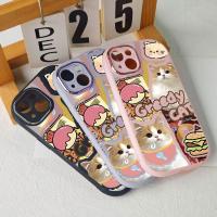 ราคา Groedy Cat น่ารัก Gluttony Cat ไอศกรีมและเคสลายเค้ก, iPhone 11/12/13/14/15/16/17 Pro Max TPU Case (41030269675)