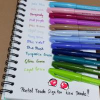 ราคา ปากกาพู่กัน Pentel Touch Brush Pen รวมทุกสี (3215443469)