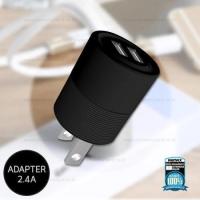 ราคา Remax Adapter USB Charger Out Put 2.4A 2usb WP-U04 Warrior (black) (316300904)