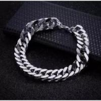 ราคา TANITTgemsสร้อยข้อมือสแตนเลสแท้แบบเส้นแบนสำหรับผู้ชาย (1258282547)