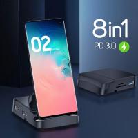 ราคา 8 In 1 Type C ฮับ สถานีเชื่อมต่อ ขาตั้งโทรศัพท์ Dex Pad สถานี USB C To HDMI-compatible อะแดปเตอร์ชาร์จไฟแท่นสําหรับ Samsung (22274482118)