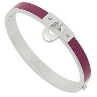 ราคา กำไลข้อมือ Coach Bracelet Signature C Enamel Hinged Bangle Bracelet PURPLE ของแท้ 100% (18001672248)