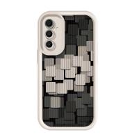 ราคา เข้ากันได้ Samsung Galaxy A35-5G,กรณีโทรศัพท์แบบไม่ชนกัน Morandi Grey Geometry Cube (48459511184)