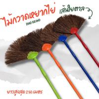 ราคา ไม้กวาดหยากไย่ ปรับยืดหดได้ ปรับ 2 ระดับ ด้ามเหล็กพ่นสี หัวเส้นใยตาล Dino Brand (23960146232)