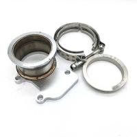 ราคา Silver Turbo Downpipe Flange ถึง 3 "V-band Adaptor M8 Thru หลุม Fit สําหรับ Cummins Holset WH1C HX35 HX35W HX40 Turbocharger ใหม่ (26894618069)