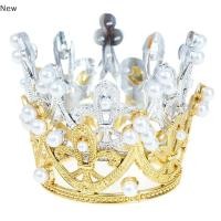 ราคา ยอดเค้กมงกุฎขนาดเล็ก1ชิ้นคริสตัลไข่มุกรัดเกล้าเครื่องประดับผมเด็ก (53103892143)