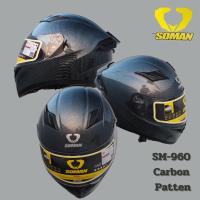 ราคา ***หมวกกันน็อคหุ้มคาง Soman รุ่น SM 960 มีแว่น 2 ชั้น*** (24421962536)