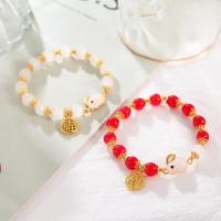 ราคา MERAH Yama นักษัตรจีนสร้อยข้อมือรูปกระต่าย, สร้อยข้อมือลูกปัดหินล้ําค่าอาเกตสีแดง, เครื่องประดับสไตล์น่ารัก, สร้อยข้อมือลูกปัดโมรา (45309472627)