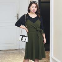 ราคา L9-40 เดรสสาวอวบ XL-4XL เดรสเย็บติดกันไซส์ใหญ่ ใส่ทำงานไซส์ใหญ่ (3132958457)