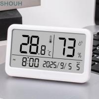 ราคา SHOUH เครื่องวัดอุณหภูมิเครื่องวัดความชื้นอิเล็กทรอนิกส์แม่เหล็กอเนกประสงค์จอแสดงผล LCD ติดผนังจอแสดงผลแบบเรียลไทม์นาฬิกาปลุกดิจิตอลใช้ในบ้าน (57207545856)