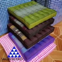 ราคา เบาะรองนั่ง Size 38x38x5-6 cm. เบาะนั่งลายขิด เบาะนั่งลายไทย เบาะนั่งผ้าขิด (17496197798)