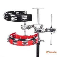 ราคา YosunChoker] กลองวงกลมคู่แถว Rattle กลองแหวนครึ่งวงกลม Tambourine พร้อม Mounting Eye Bolt Orff Percussion เครื่องดนตรีใหม่ (56805898135)