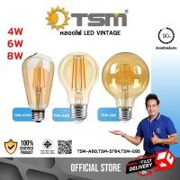 ราคา หลอดไฟ LED VINTAGE หลอดไฟวินเทจ 4W 6W 8W ไฟ ขั้วE27 รุ่น TSM-A60,TSM-ST64,TSM-G95 (26417376862)