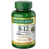ราคา Nature's Bounty Vitamin B-12 2500 mcg 300 Quick Dissolve Tablets (28969514599)