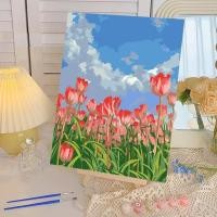 ราคา ระบายสีตามตัวเลข ชุดระบายสี 30X40cm ระบานสีตามตัวเลข ขนาด30X40 ซม ฝึกสมาธิ ของขวัญ DIY สำหรับตกแต่งบ้าน (19395253364)