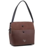 ราคา กระเป๋าทรง bucket แบรนด์แท้ David Jones สี 2 โทนน้ำตาลช็อคโกแลต (3610938393)