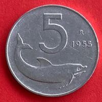 ราคา เหรียญอิตาลี Italy 5 lire ปี 1955 เหรียญต่างประเทศ (15197547362)