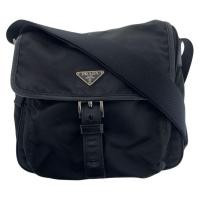 ราคา Prada Shoulder Bag Pochette Tessuto Nylon Leather Used (51458451633)