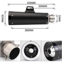 ราคา Inlet 38-51mm /1.5in-2in Universal Motorcycle Exhaust Modified Muffler Back Silencer DB Killer For (46051841722)