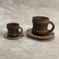 ราคา Gold แก้วกาแฟทำจากไม้ตาล ทรงระบอก มี2 ขนาดให้เลือก 1 ชุด (24777239678)